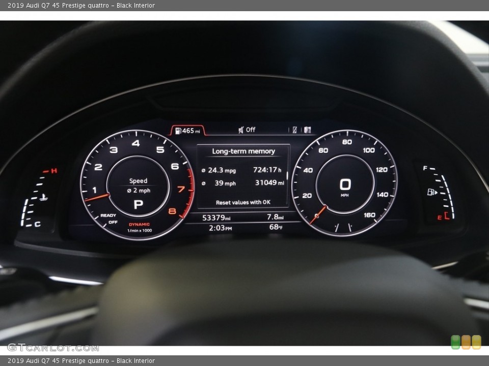 Black Interior Gauges for the 2019 Audi Q7 45 Prestige quattro #145945193
