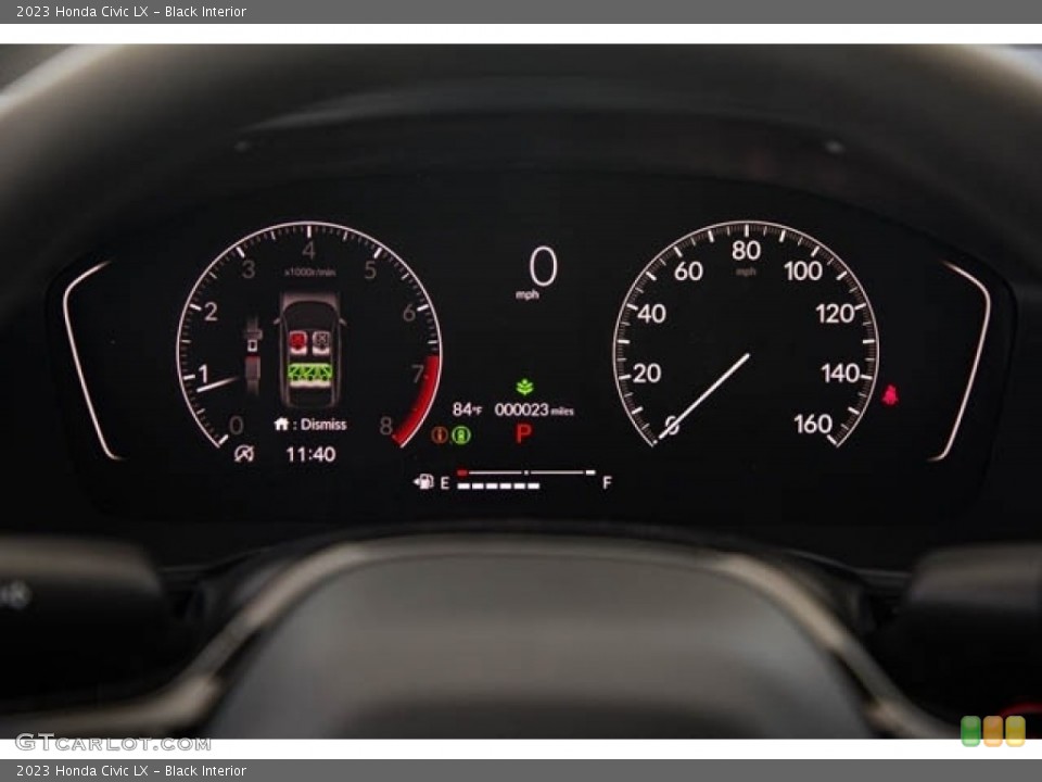 Black Interior Gauges for the 2023 Honda Civic LX #145945313