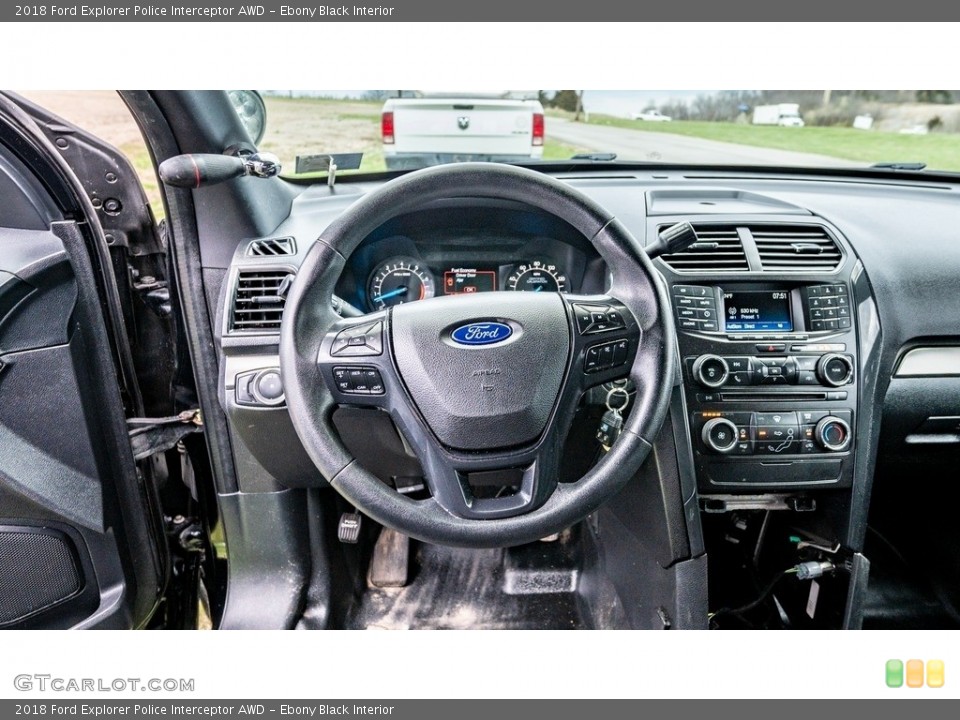Ebony Black Interior Dashboard for the 2018 Ford Explorer Police Interceptor AWD #145946279