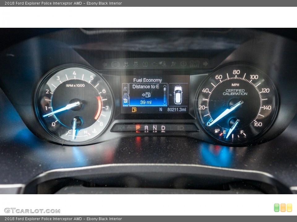 Ebony Black Interior Gauges for the 2018 Ford Explorer Police Interceptor AWD #145946618