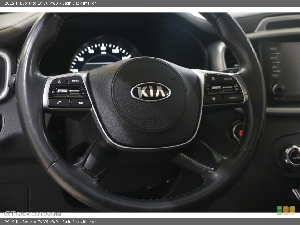 Satin Black Interior Steering Wheel for the 2019 Kia Sorento EX V6 AWD #145952294
