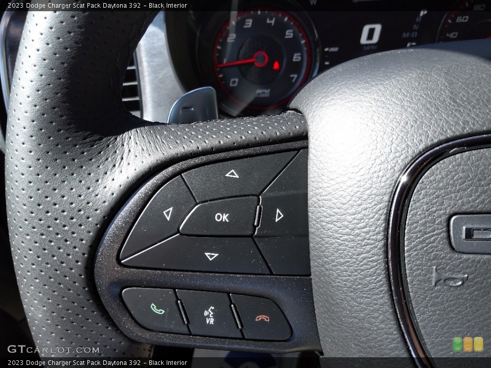 Black Interior Steering Wheel for the 2023 Dodge Charger Scat Pack Daytona 392 #145952801