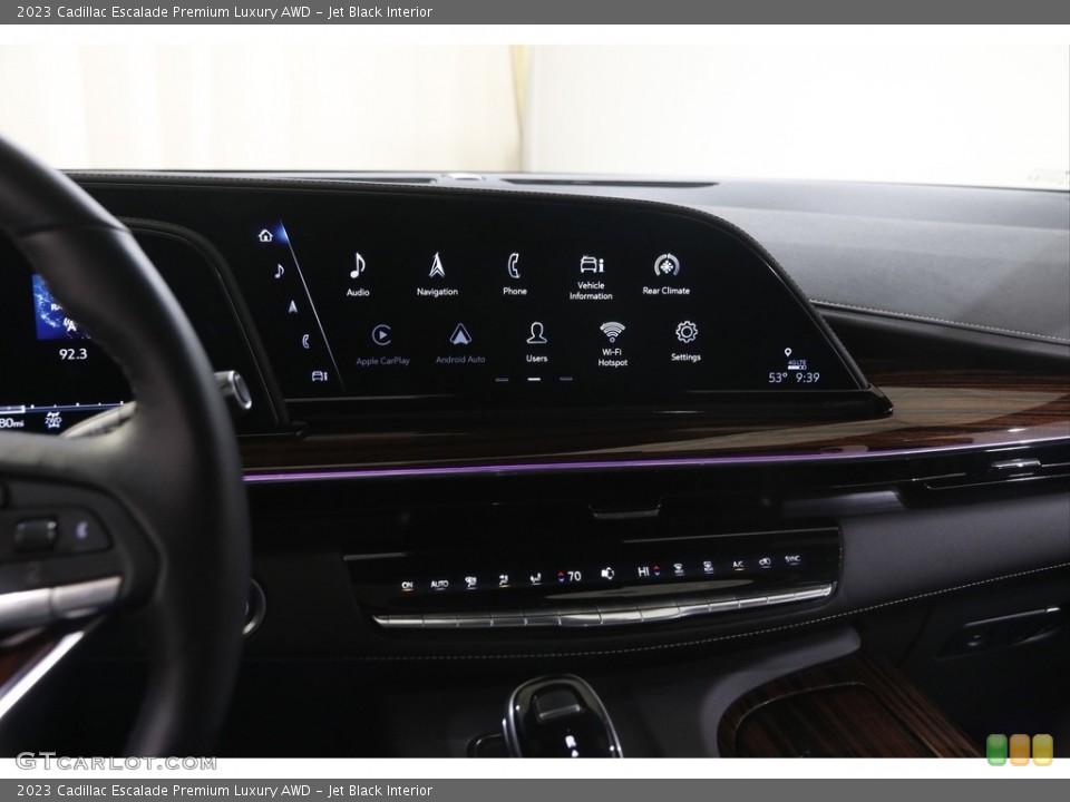 Jet Black Interior Controls for the 2023 Cadillac Escalade Premium Luxury AWD #145953677