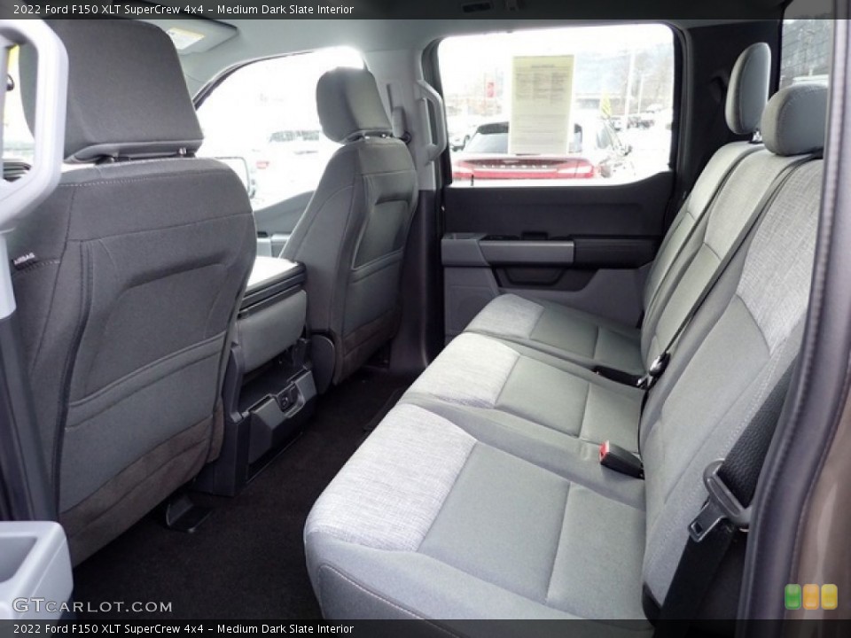 Medium Dark Slate Interior Rear Seat for the 2022 Ford F150 XLT SuperCrew 4x4 #145953848