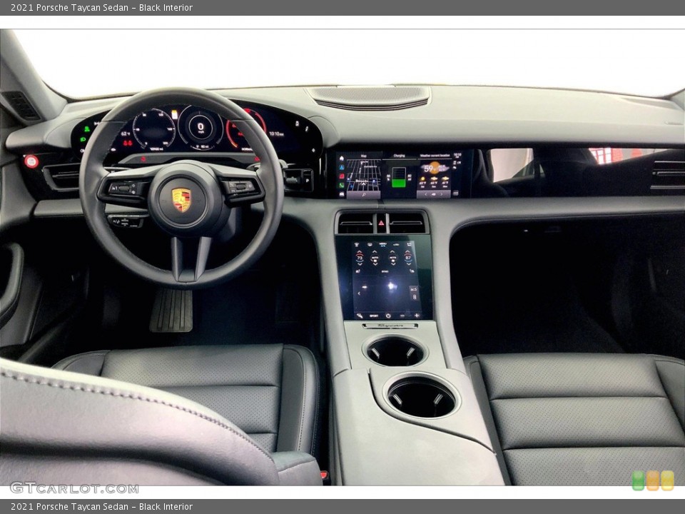 Black Interior Dashboard for the 2021 Porsche Taycan Sedan #145959992