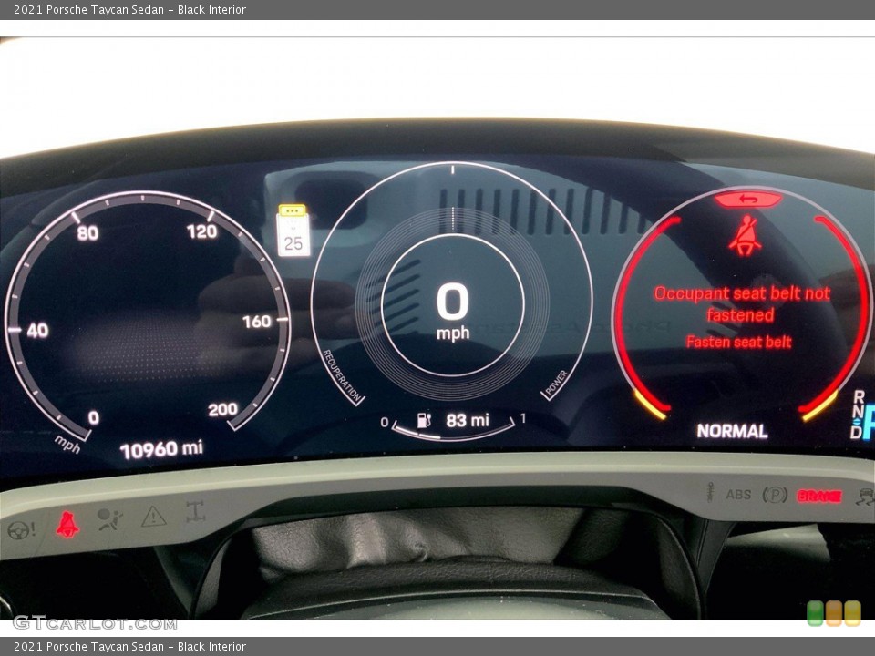 Black Interior Gauges for the 2021 Porsche Taycan Sedan #145960016