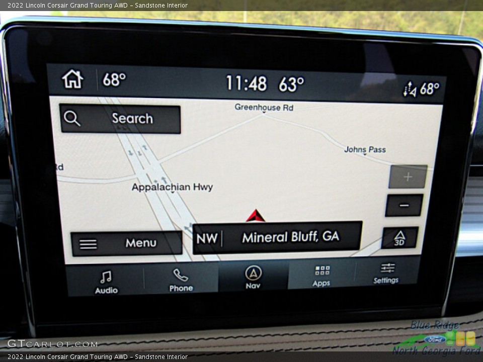Sandstone Interior Navigation for the 2022 Lincoln Corsair Grand Touring AWD #145962942