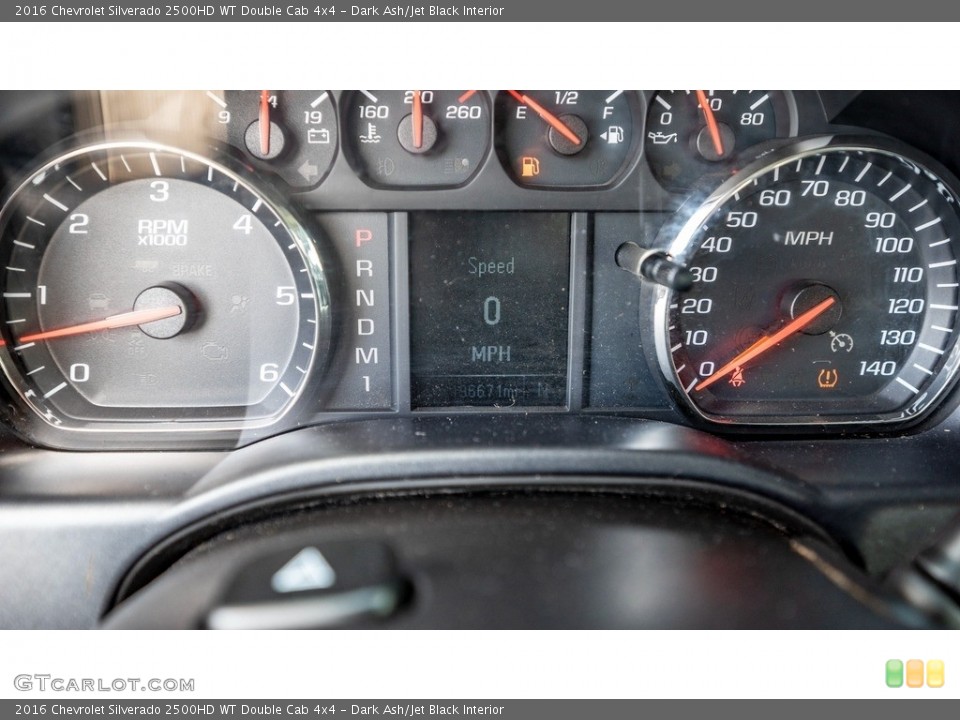 Dark Ash/Jet Black Interior Gauges for the 2016 Chevrolet Silverado 2500HD WT Double Cab 4x4 #145963089