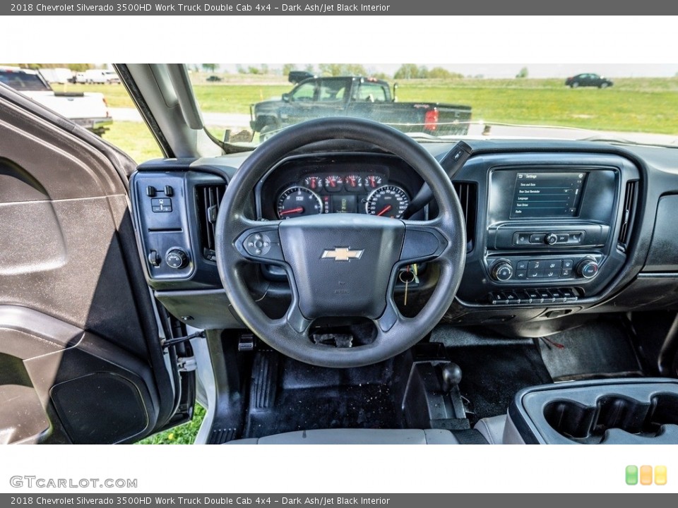 Dark Ash/Jet Black Interior Controls for the 2018 Chevrolet Silverado 3500HD Work Truck Double Cab 4x4 #145963503