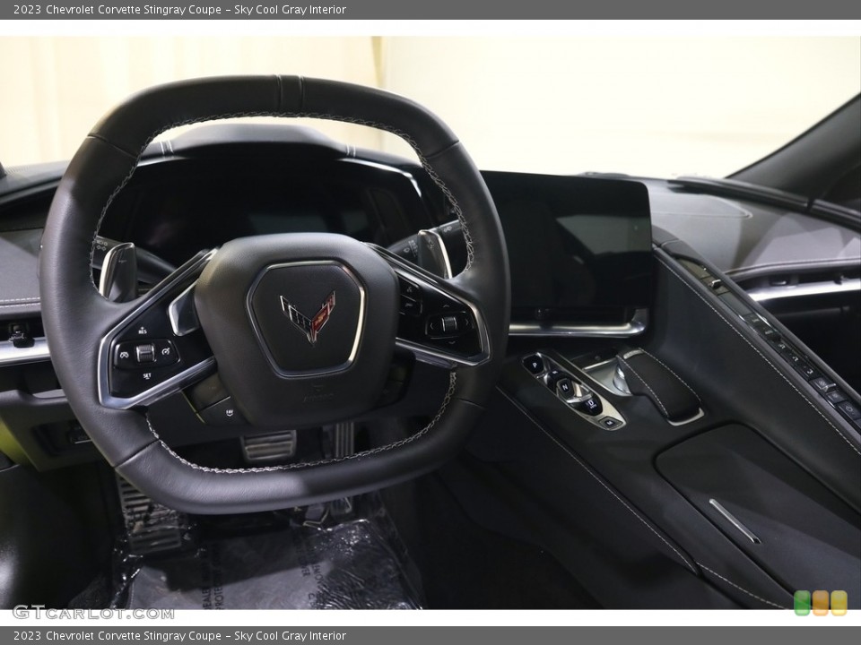 Sky Cool Gray Interior Steering Wheel for the 2023 Chevrolet Corvette Stingray Coupe #145964401