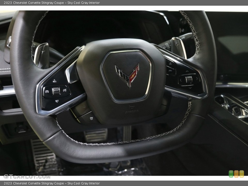 Sky Cool Gray Interior Steering Wheel for the 2023 Chevrolet Corvette Stingray Coupe #145964425