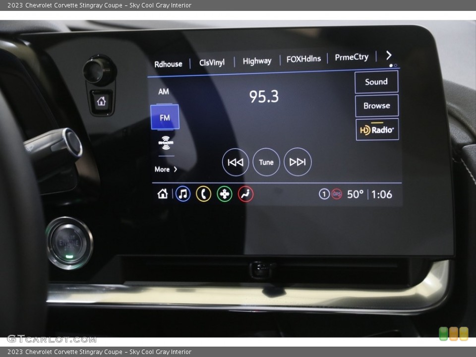 Sky Cool Gray Interior Controls for the 2023 Chevrolet Corvette Stingray Coupe #145964485