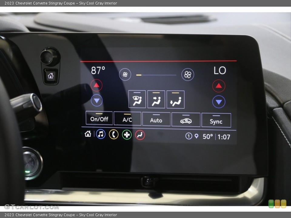 Sky Cool Gray Interior Controls for the 2023 Chevrolet Corvette Stingray Coupe #145964529