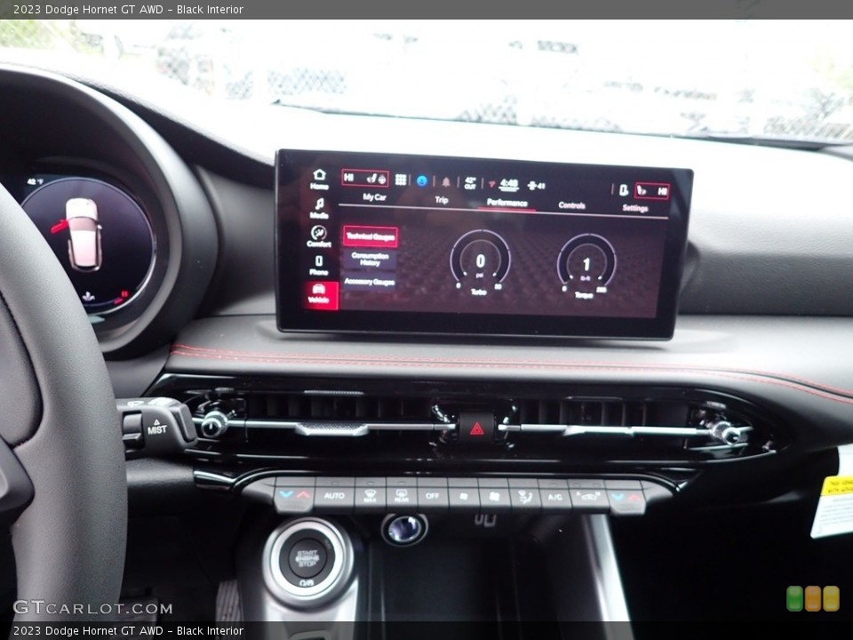 Black Interior Controls for the 2023 Dodge Hornet GT AWD #145965796