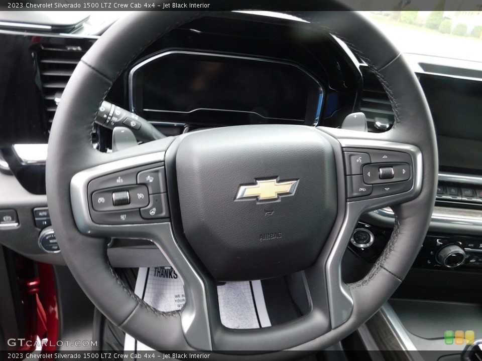 Jet Black Interior Steering Wheel for the 2023 Chevrolet Silverado 1500 LTZ Crew Cab 4x4 #145966441