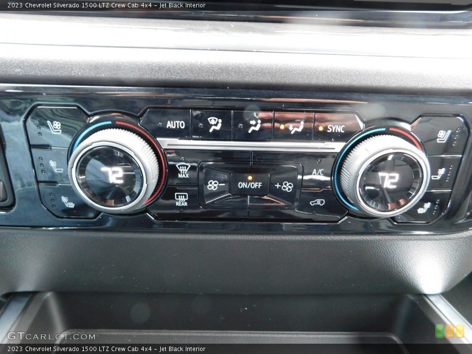 Jet Black Interior Controls for the 2023 Chevrolet Silverado 1500 LTZ Crew Cab 4x4 #145966675