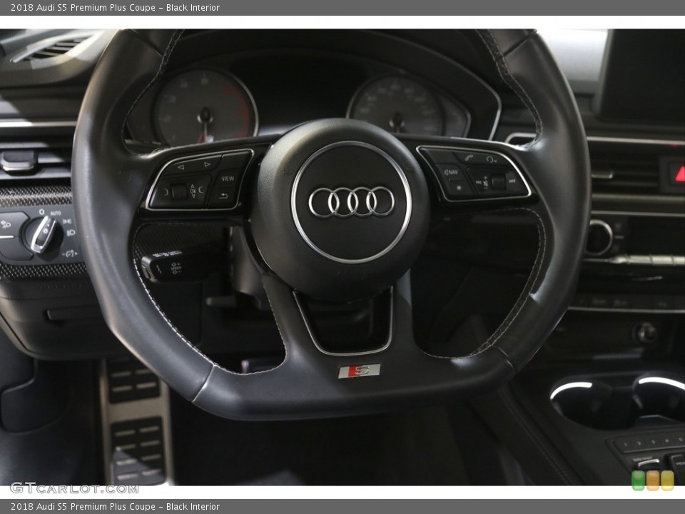 Black Interior Steering Wheel for the 2018 Audi S5 Premium Plus Coupe #145966684