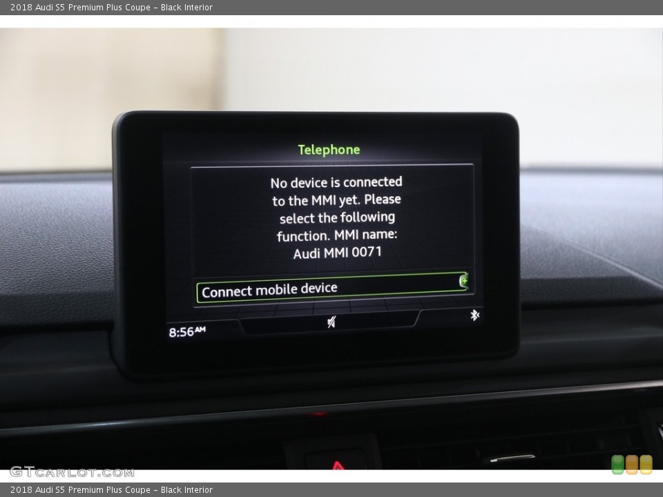 Black Interior Controls for the 2018 Audi S5 Premium Plus Coupe #145966735