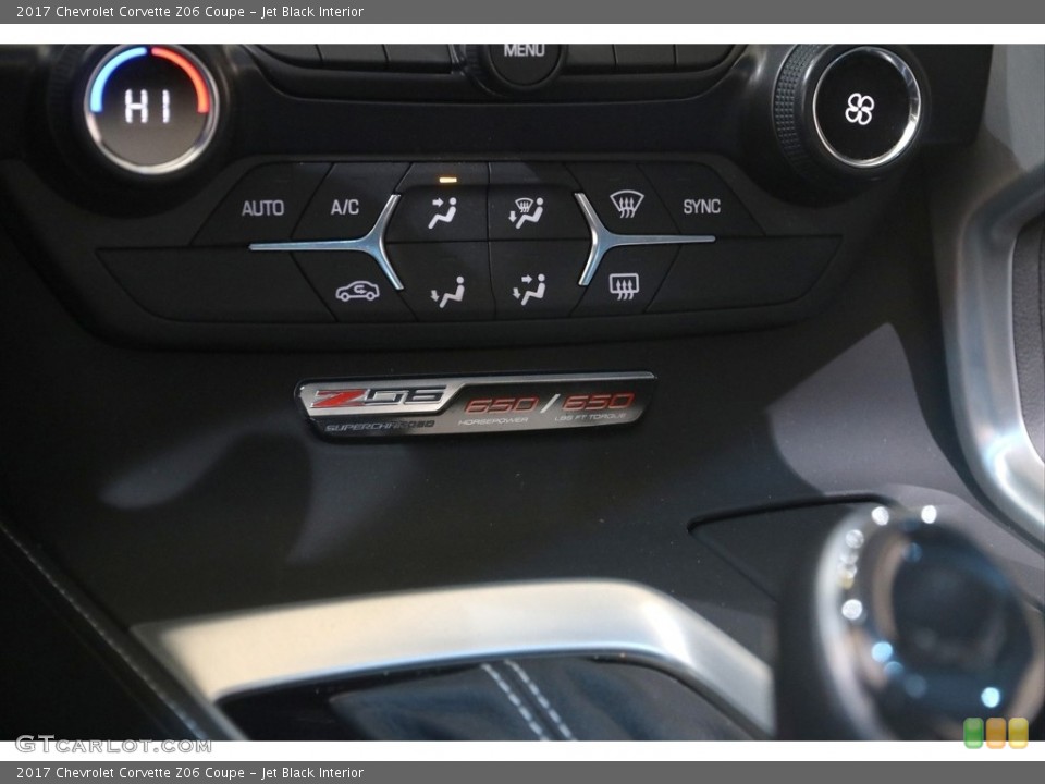 Jet Black Interior Controls for the 2017 Chevrolet Corvette Z06 Coupe #145970990