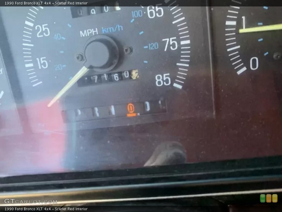 Scarlet Red Interior Gauges for the 1990 Ford Bronco XLT 4x4 #145971527