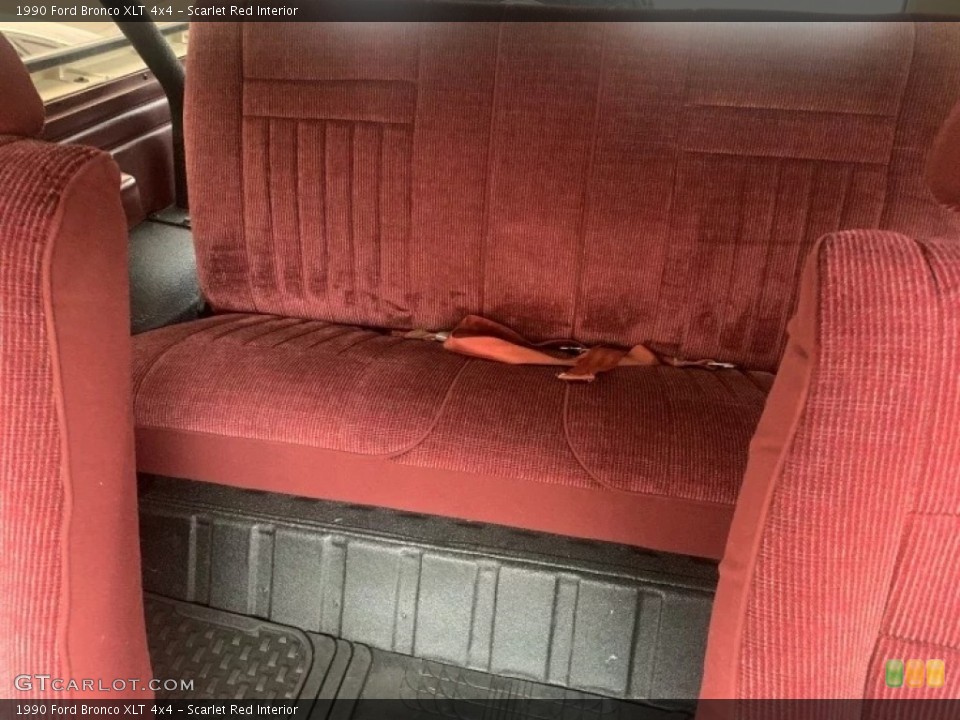 Scarlet Red Interior Rear Seat for the 1990 Ford Bronco XLT 4x4 #145971545