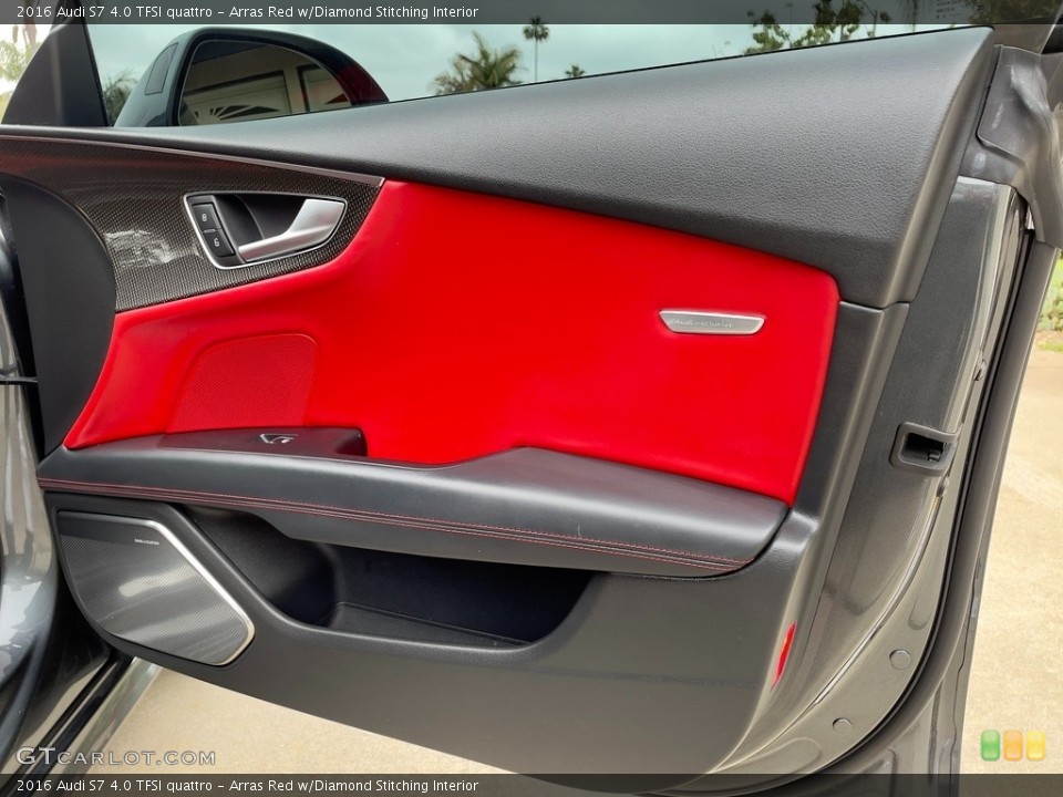 Arras Red w/Diamond Stitching Interior Door Panel for the 2016 Audi S7 4.0 TFSI quattro #145972166