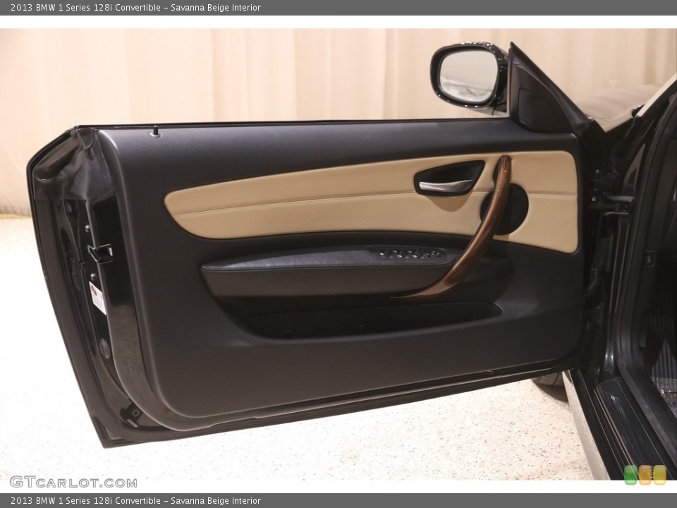 Savanna Beige Interior Door Panel for the 2013 BMW 1 Series 128i Convertible #145972550
