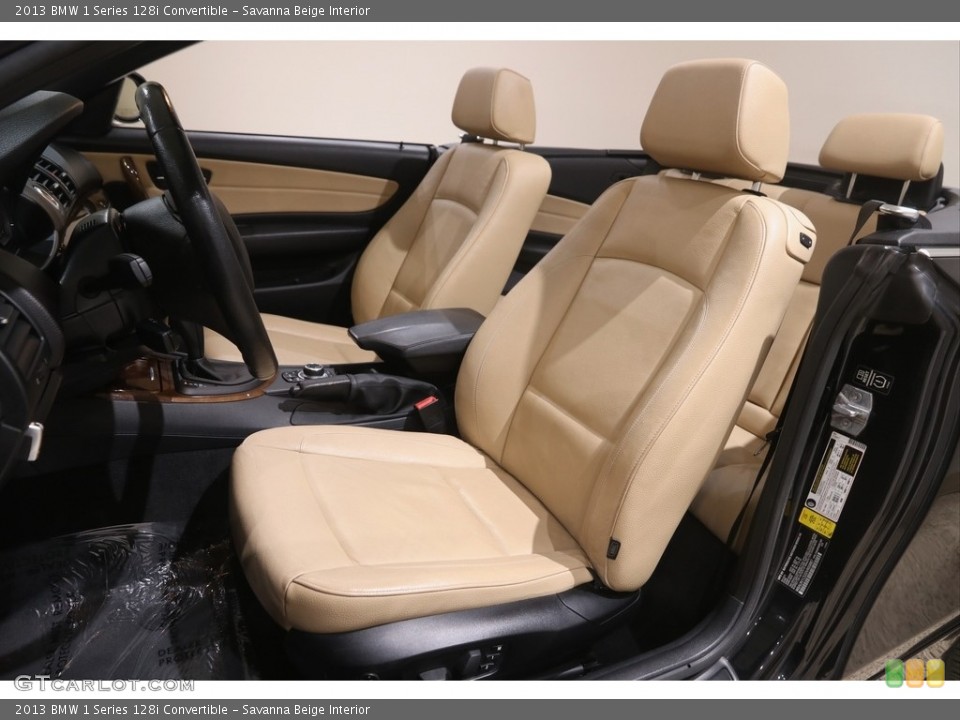 Savanna Beige Interior Front Seat for the 2013 BMW 1 Series 128i Convertible #145972574