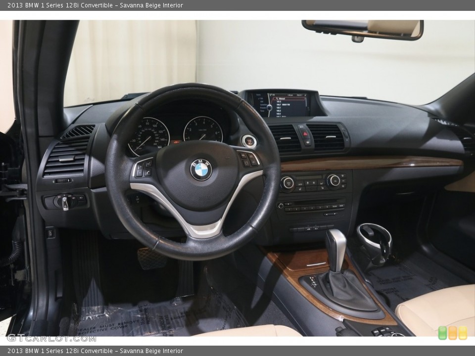 Savanna Beige Interior Dashboard for the 2013 BMW 1 Series 128i Convertible #145972595