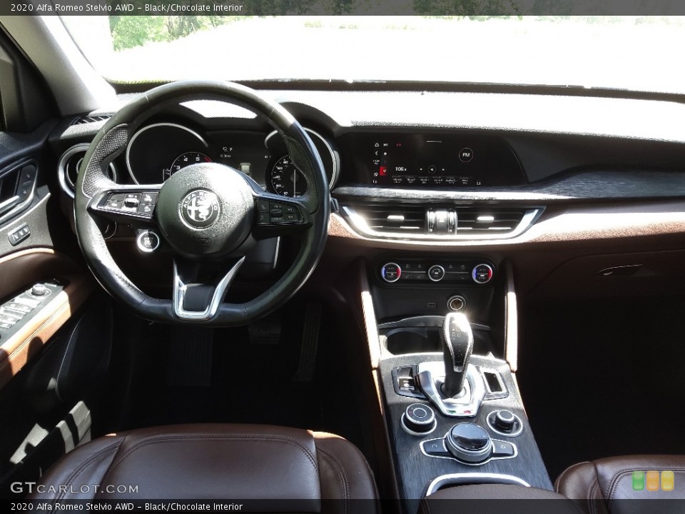 Black/Chocolate Interior Dashboard for the 2020 Alfa Romeo Stelvio AWD #145973762