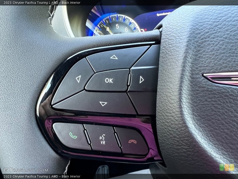 Black Interior Steering Wheel for the 2023 Chrysler Pacifica Touring L AWD #145975841