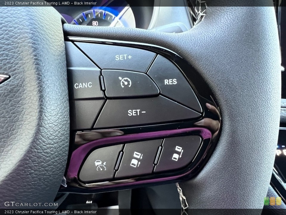 Black Interior Steering Wheel for the 2023 Chrysler Pacifica Touring L AWD #145975856