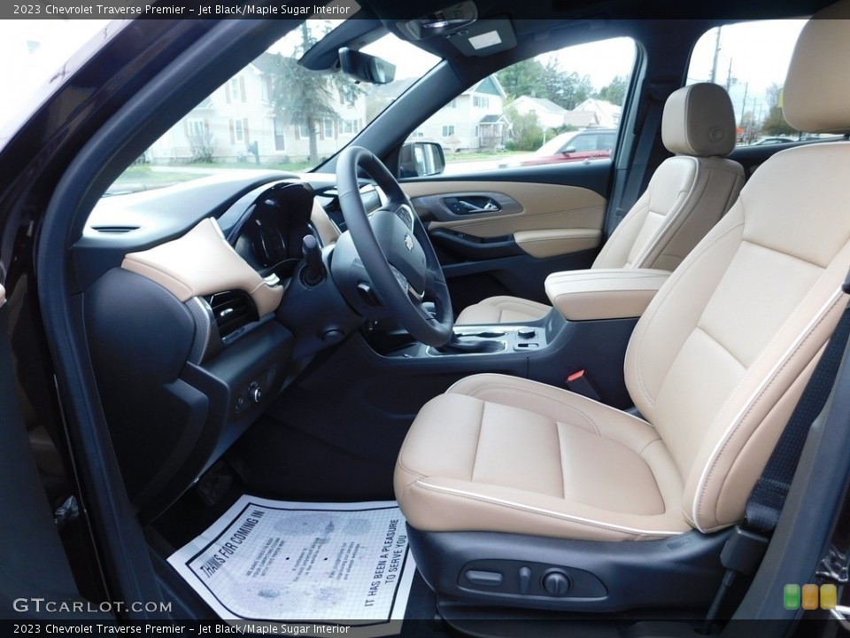 Jet Black/Maple Sugar Interior Front Seat for the 2023 Chevrolet Traverse Premier #145977065