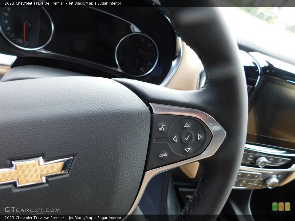 Jet Black/Maple Sugar Interior Steering Wheel for the 2023 Chevrolet Traverse Premier #145977092