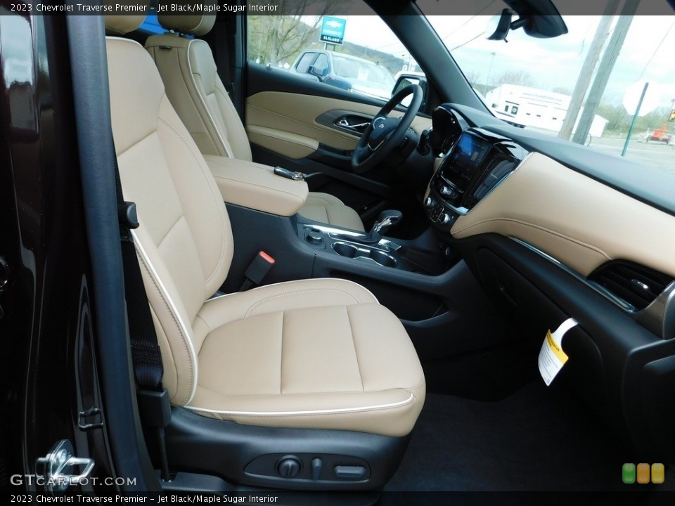 Jet Black/Maple Sugar Interior Front Seat for the 2023 Chevrolet Traverse Premier #145977272