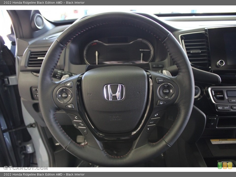 Black Interior Steering Wheel for the 2022 Honda Ridgeline Black Edition AWD #145978479
