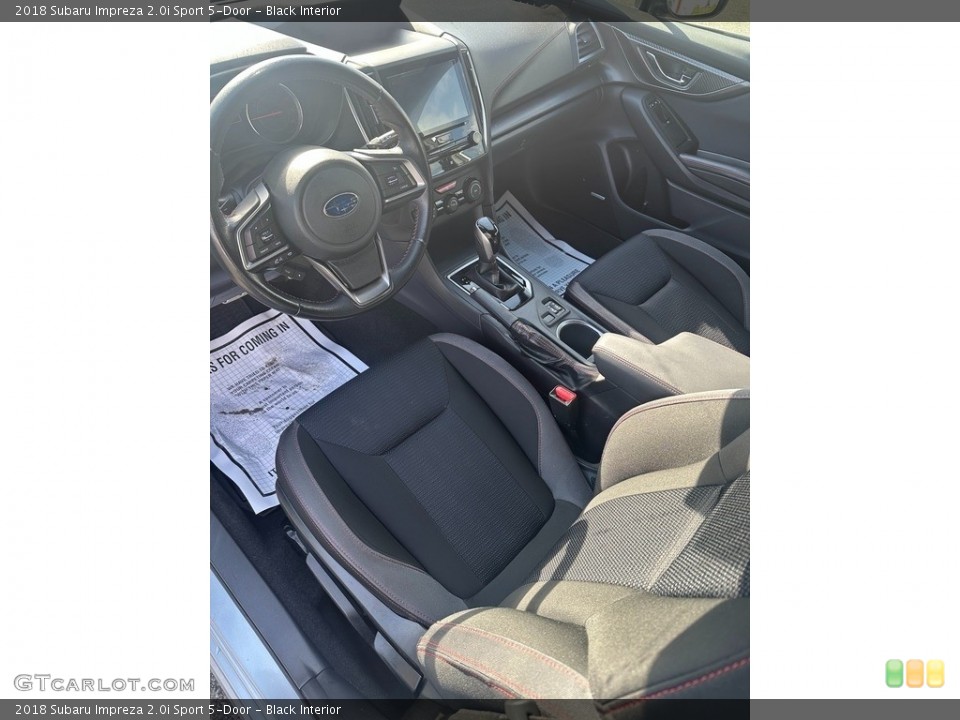 Black Interior Front Seat for the 2018 Subaru Impreza 2.0i Sport 5-Door #145978518