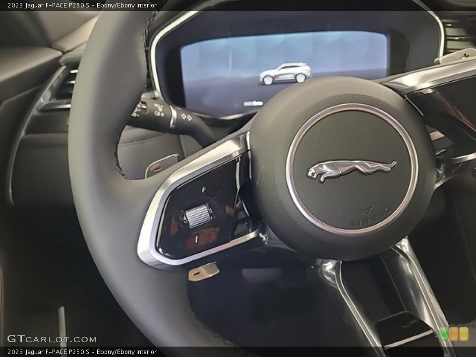 Ebony/Ebony Interior Steering Wheel for the 2023 Jaguar F-PACE P250 S #145978641