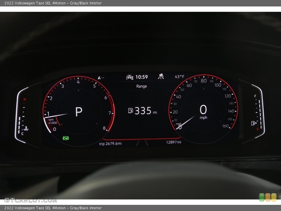 Gray/Black Interior Gauges for the 2022 Volkswagen Taos SEL 4Motion #145979160