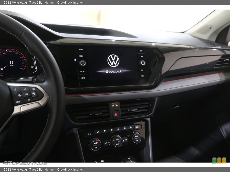 Gray/Black Interior Controls for the 2022 Volkswagen Taos SEL 4Motion #145979184