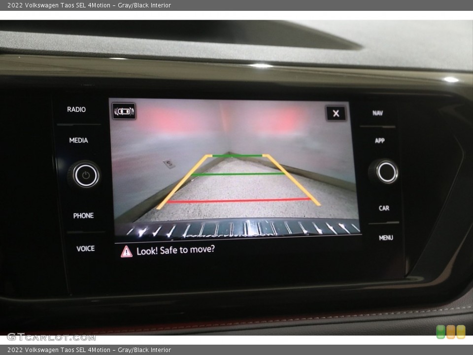 Gray/Black Interior Controls for the 2022 Volkswagen Taos SEL 4Motion #145979271