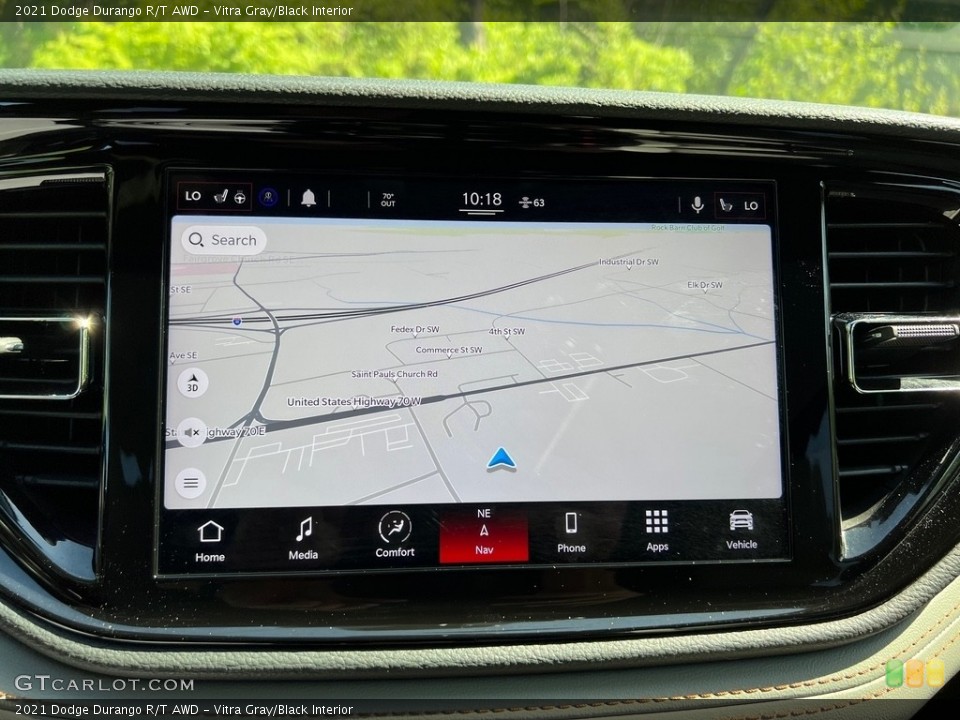 Vitra Gray/Black Interior Navigation for the 2021 Dodge Durango R/T AWD #145979991