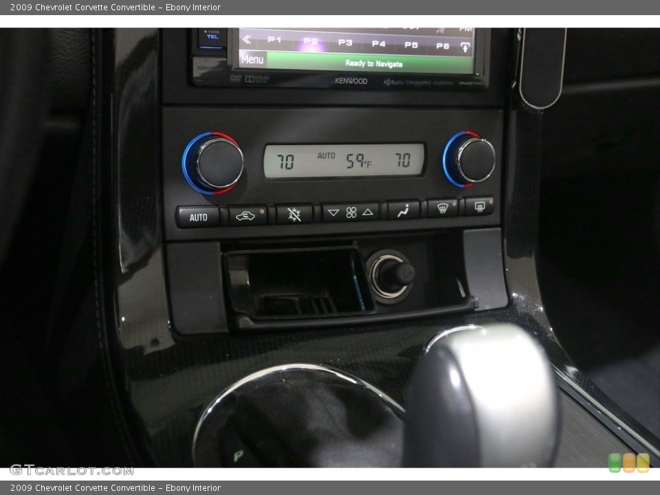 Ebony Interior Controls for the 2009 Chevrolet Corvette Convertible #145980063