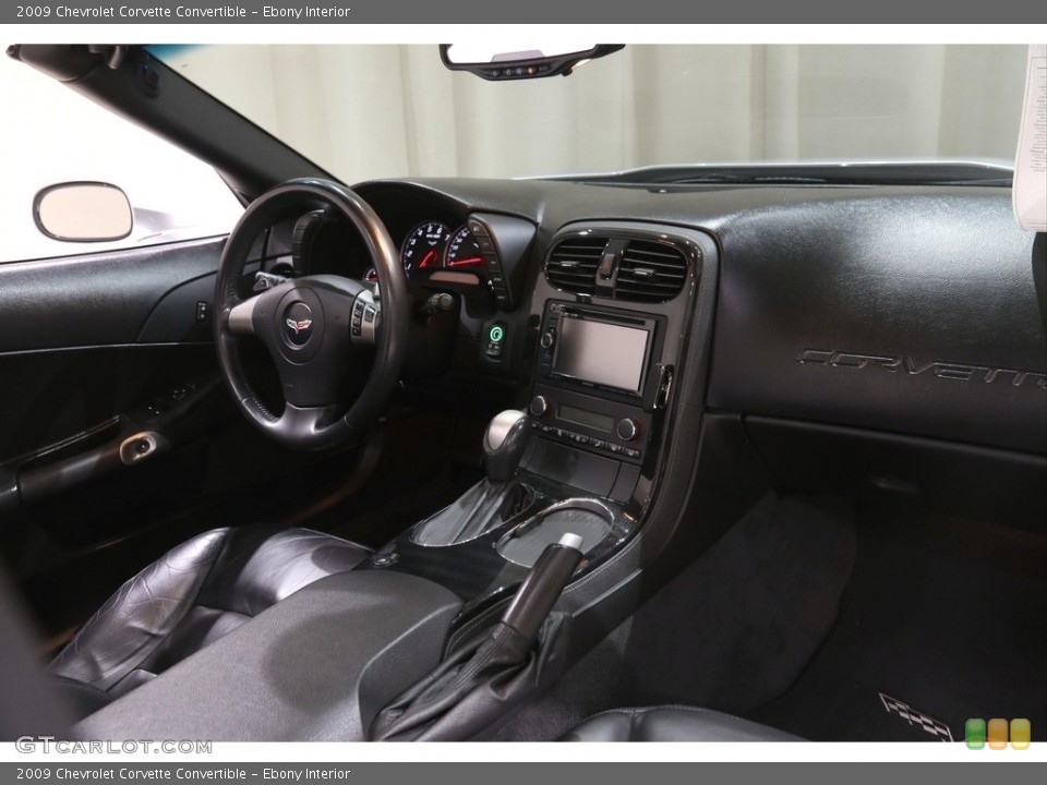 Ebony Interior Dashboard for the 2009 Chevrolet Corvette Convertible #145980123