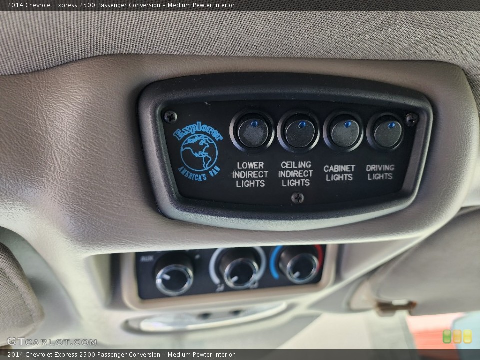 Medium Pewter Interior Controls for the 2014 Chevrolet Express 2500 Passenger Conversion #145980291