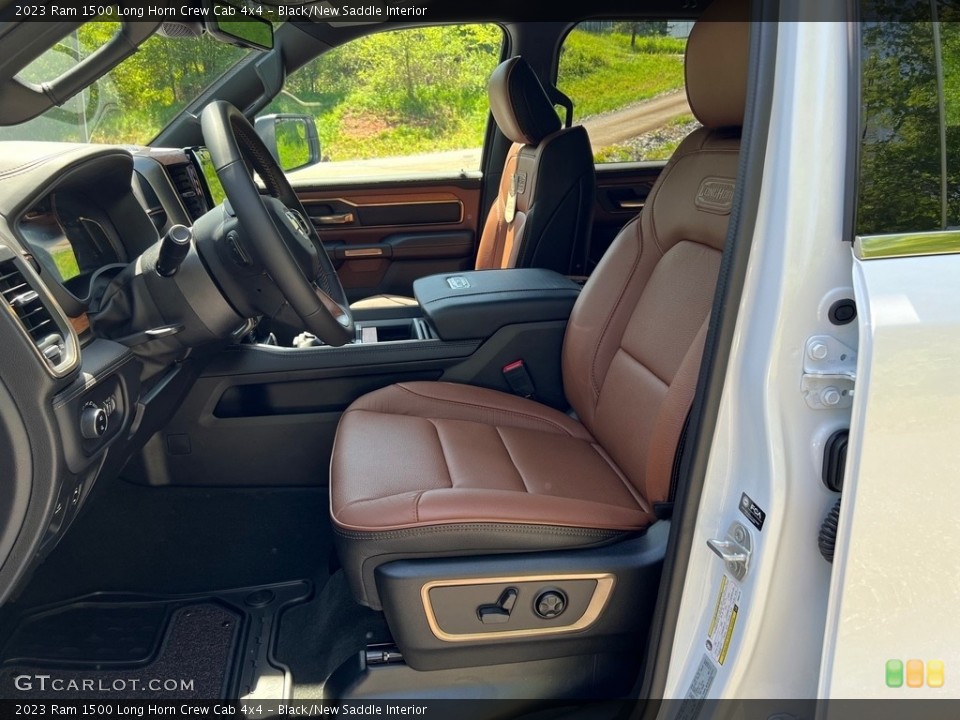 Black/New Saddle Interior Photo for the 2023 Ram 1500 Long Horn Crew Cab 4x4 #145980495