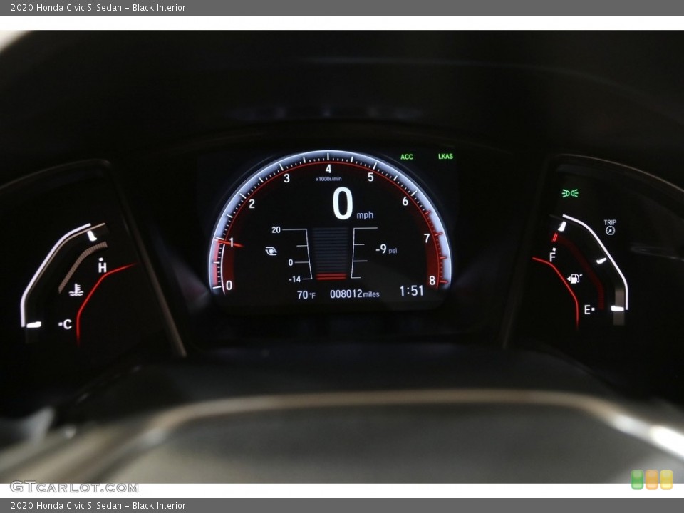 Black Interior Gauges for the 2020 Honda Civic Si Sedan #145982223