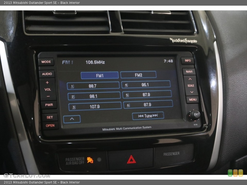 Black Interior Audio System for the 2013 Mitsubishi Outlander Sport SE #145983448
