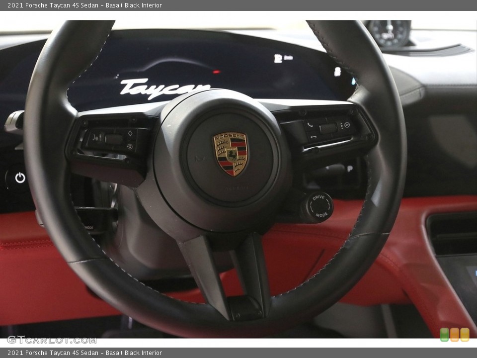Basalt Black Interior Steering Wheel for the 2021 Porsche Taycan 4S Sedan #145984249