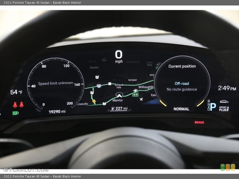 Basalt Black Interior Gauges for the 2021 Porsche Taycan 4S Sedan #145984279